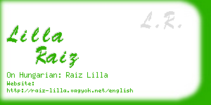 lilla raiz business card